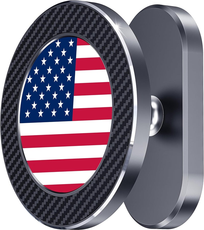 A2C American Flag Alloy Magnetic Golf Cart Phone Holder Compatible with MagSafe iPhone 12-17 Mini Fits EZGO, Club Car, Yamaha, Icon, Golf Accessories for Men Golfers Women Essentials Gift (US Flag) - Image 1